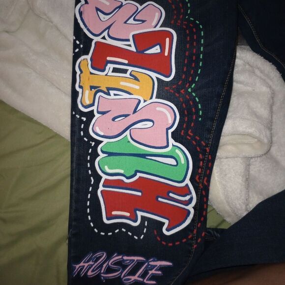 🆕🎨Waimea Printed Skinny Fit Men Jeans - Picture 2 of 6